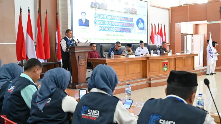 Pengurus Dikukuhkan, SMSI Bukittinggi Siap Jadi Mitra Strategis Pemko