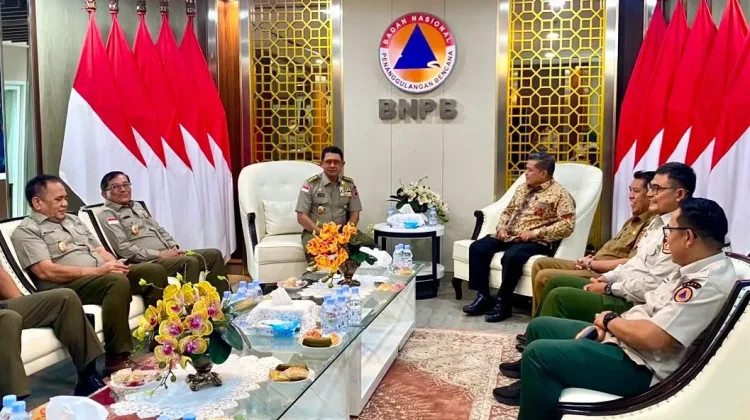 Percepatan Pembangunan Huntap Mandiri, Bupati Agam Kunjungi BNPB