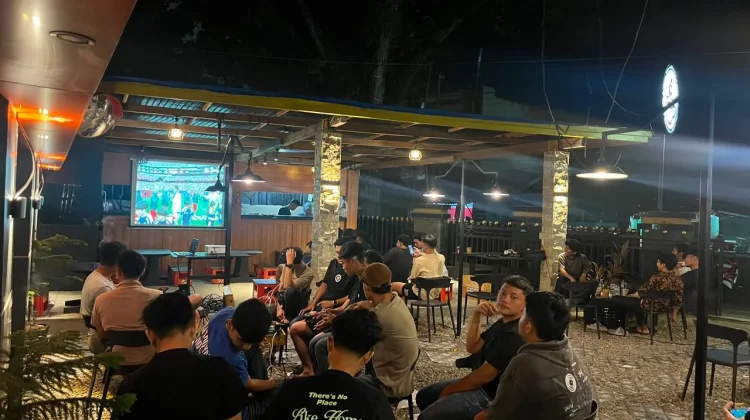 Prajurit Korem 032/Wirabraja Nobar Semifinal Piala Dunia 2026