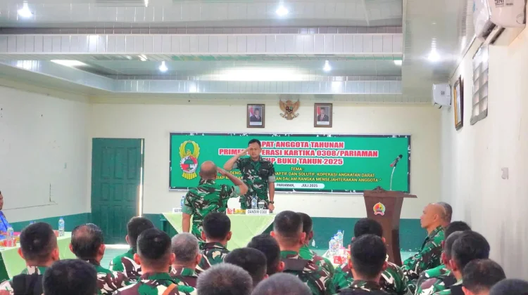 RAT Koperasi Kartika Kodim 0308/Pariaman Perkuat Transparansi dan Kebersamaan