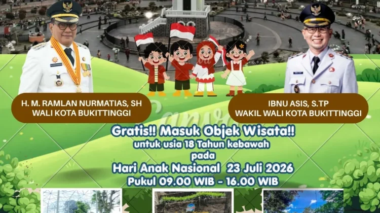 Anak Usia Dibawah 18 Tahun Gratis Masuk 3 Wisata