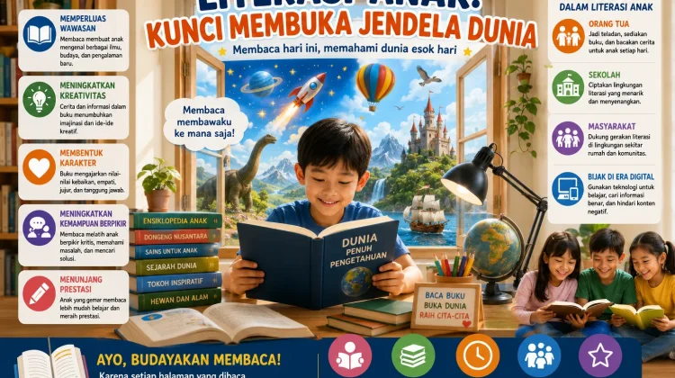 Literasi Anak, "Kunci Membuka Jendela Dunia"