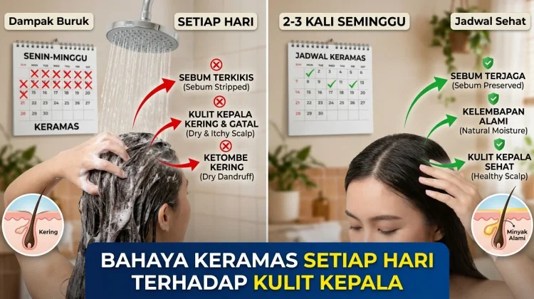 Bahaya Keramas Setiap Hari Terhadap Kulit Kepala