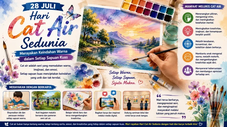 Hari Cat Air Sedunia, "Merayakan Keindahan Warna dalam Setiap Sapuan Kuas"