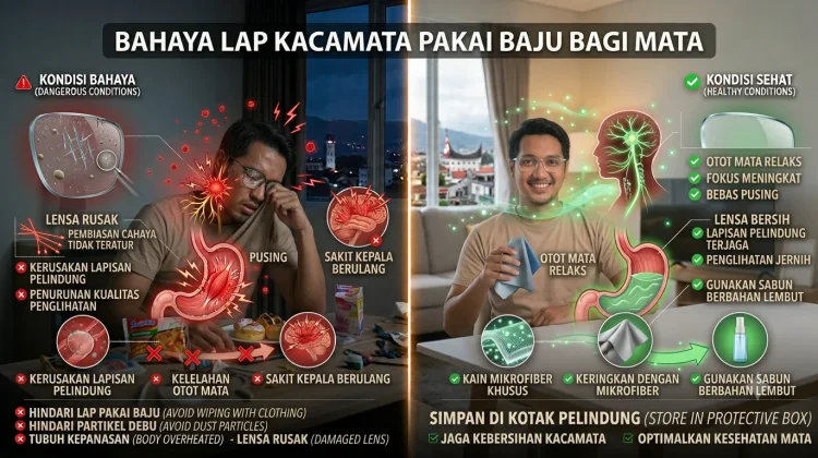 Bahaya Mengelap Lensa Kacamata Pakai Ujung Pakaian