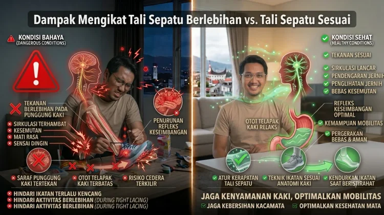 Bahaya Ikat Tali Sepatu Terlalu Kencang