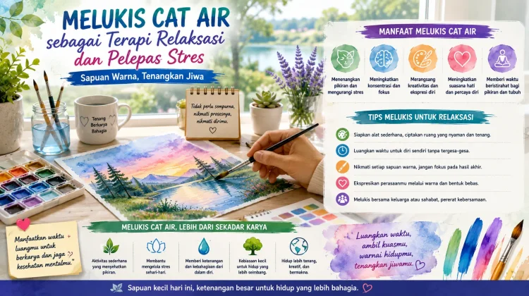 Melukis Cat Air sebagai Terapi Relaksasi, dan Pelepas Stres