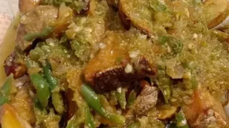 Goreng Ikan Asin Baguak Campur Jengkol Lado Mudo