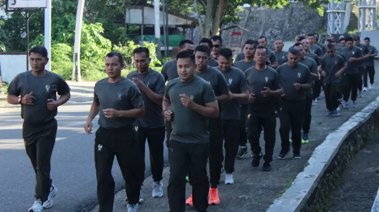 Personel Kodim 0307 Rutin Olahraga Pagi