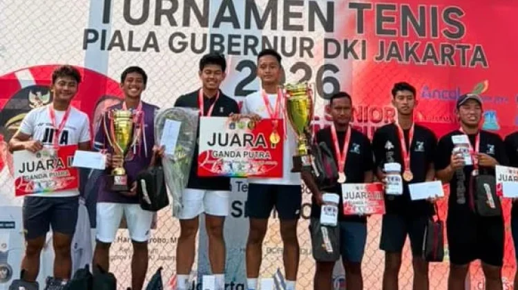 Petenis Sumbar Hadad Juara I Ganda Putra Kejurnas Piala Gubernur DKI Jakarta