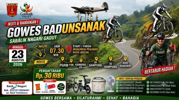 Gowes Badunsanak Sabalik Nagari Gadut 2026 Bertabur Hadiah
