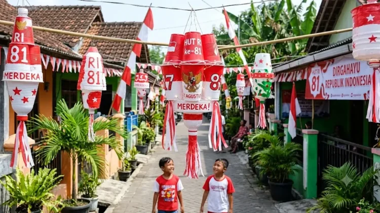 Ide Lampion Dari Gelas Plastik Bekas Memeriahkan Hari Kemerdekaan