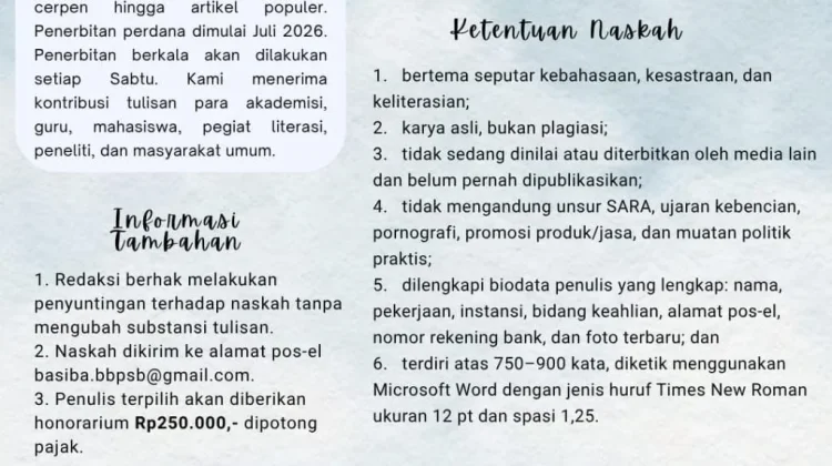 Balai Bahasa Sumbar Luncurkan Kolom Daring "Basiba"