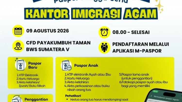 Imigrasi Agam Buka Layanan Paspor di CFD Payakumbuh