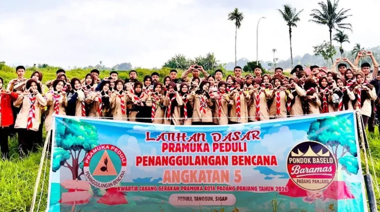 Kwarcab Padang Panjang Latih 51 Pramuka Penegak Siaga Bencana
