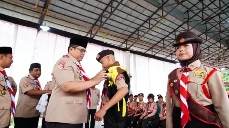 60 Anggota Kontingen Kwarcab 0304 Gerakan Pramuka Ikuti Jamnas XII ke Cibubur