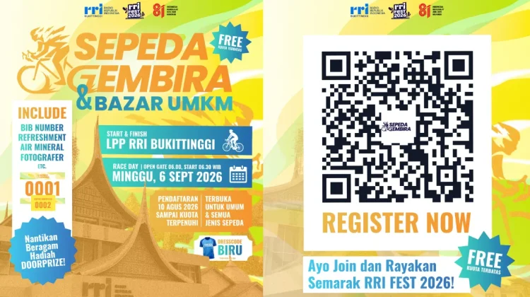 RRI Fest 2026 Hadirkan Event Sepeda Gembira, dan Bazar UMKM di RRI Bukittinggi
