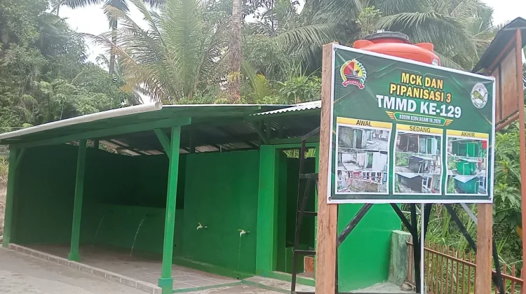 Tiga MCK Layak, Wujud Nyata Bakti TMMD 129 Kodim 0304/Agam