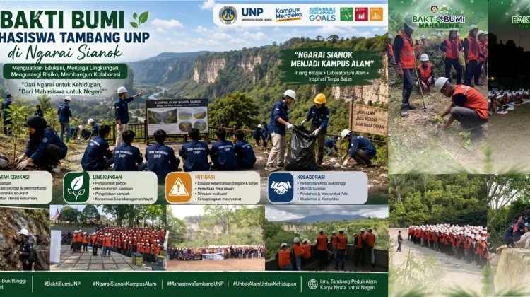 HMTP Teknik Pertambangan UNP Gelar Bakti Bumi Ngarai Sianok