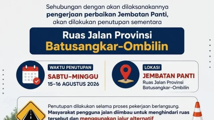 Jembatan Panti Ditutup Dua Hari, Warga Cari Alternatif