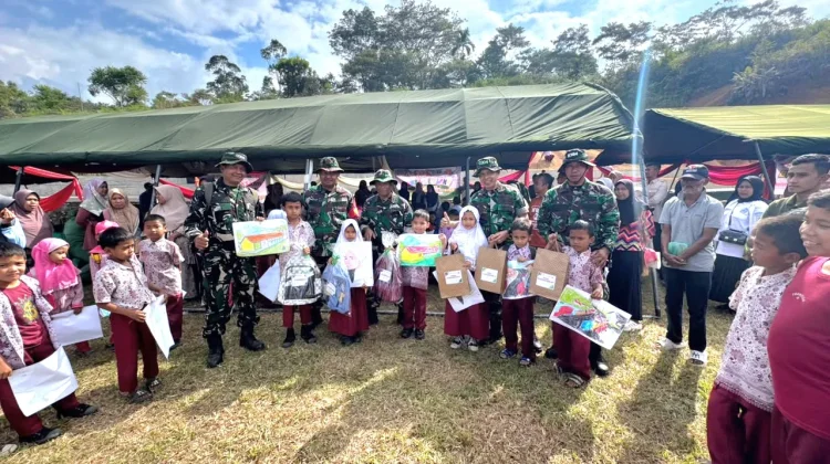 Lomba Mewarnai Warnai Ceria Penutupan TMMD 129 Palupuh Digelar Makodim 0304/Agam