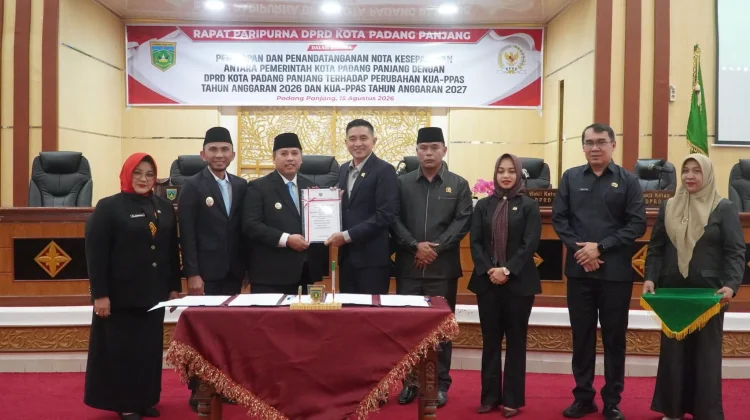 Pemko dan DPRD Padang Panjang Teken Perubahan KUA-PPAS 2026 dan 2027