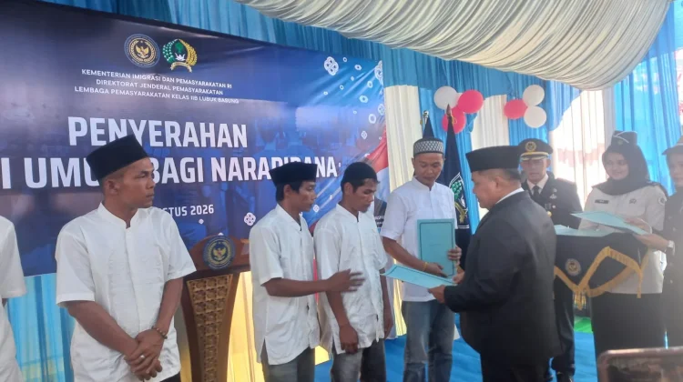 Enam Warga Binaan Lapas Lubuk Basung Dapat Remisi HUT ke-81 Republik Indonesia