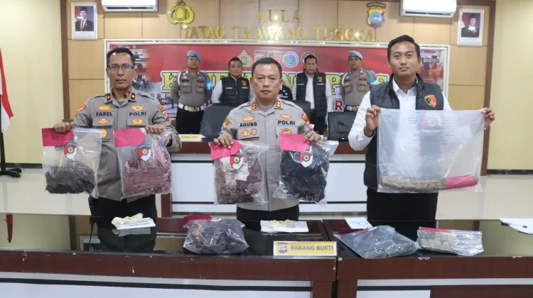 Polres Pasbar Gelar Konferensi Pers Kasus Pembunuhan Ibu, dan Nenek Kandung
