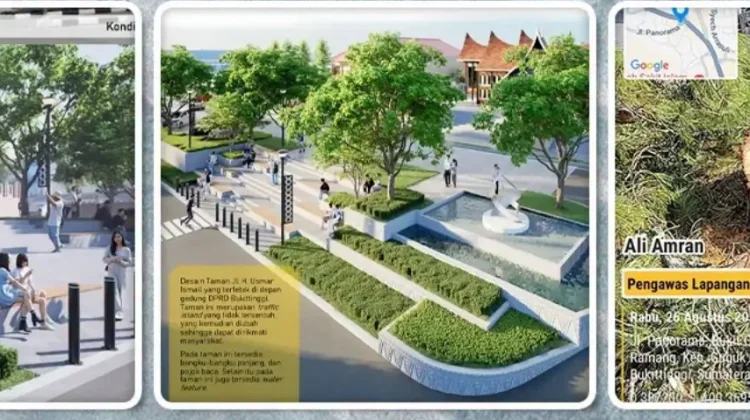 Revitalisasi Taman DPRD Bukittinggi Wujudkan Kota Cantik