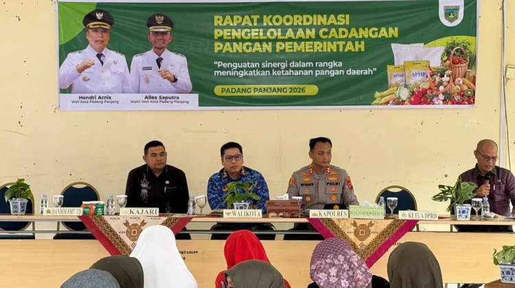 Kapolres Padang Panjang Hadiri Rakor Pengelolaan Cadangan Pangan Pemerintah