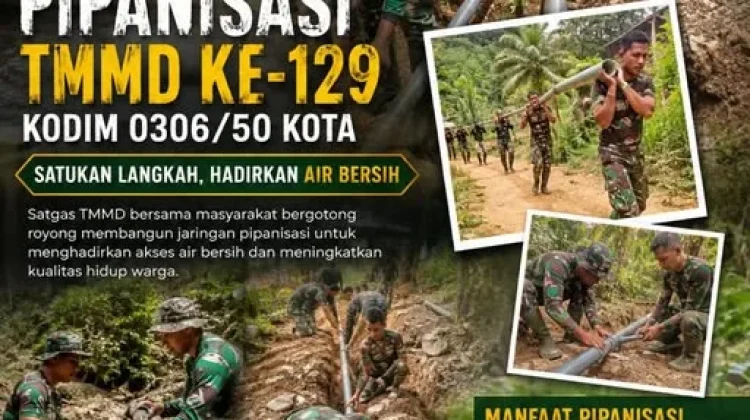 Satgas TMMD Ke-129 Bangun Pipanisasi Air Bersih