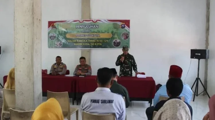 Polres 50 Kota Beri Penyuluhan Kamtibmas di TMMD