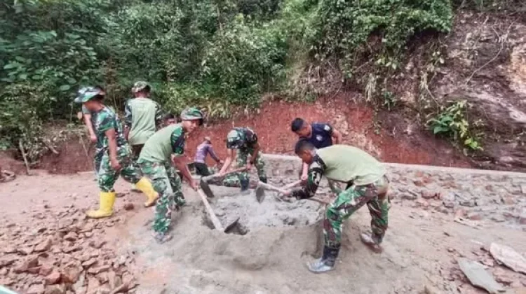 Progres 95 Persen Satgas Kebut Talud Penahan Tanah