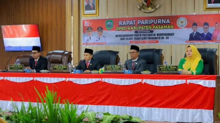 Wabup Pasaman hadiri paripurna pidato kenegaraan Presiden HUT RI ke-81