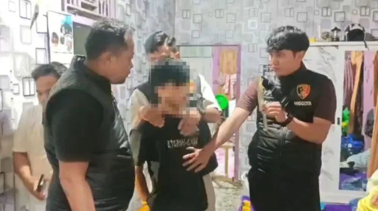 Tim URC Satreskrim Polres Pasbar Amankan Pemuda Mengamuk Menggunakan Pisau