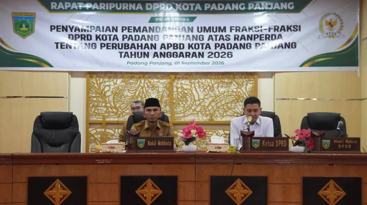 Lima Fraksi DPRD Soroti Ranperda Perubahan APBD 2026 Padang Panjang