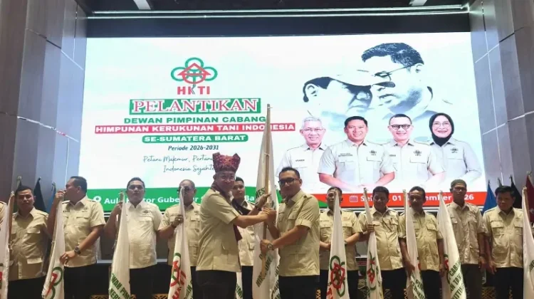 Sekda Pasbar Dikukuhkan Sebagai Ketua HKTI Kabupaten Pasaman Barat 2026-2031