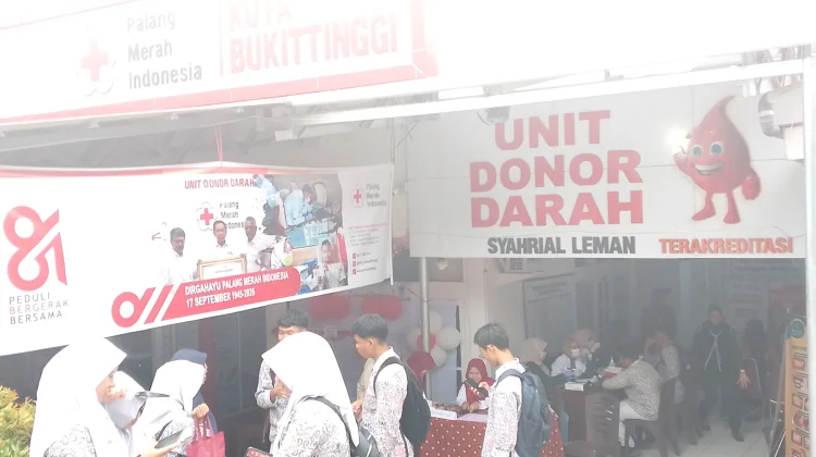 Rangkaian Puncak Peringatan HUT PMI ke 81 di Kota Bukittinggi