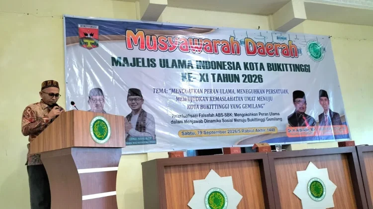 Prof. Dr. H. Edi Rosman Terpilih sebagai Ketua Umum MUI Bukittinggi Periode 2025–2030