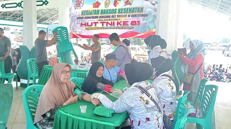 HUT TNI ke-81, Pengabdian Nyata Menyentuh Warga Bukittinggi