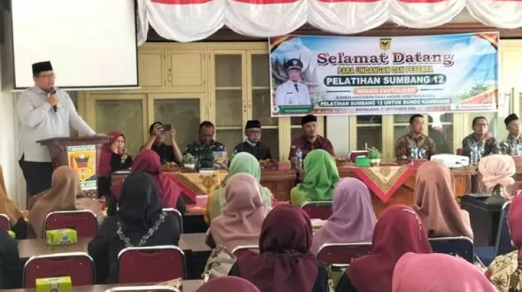 Buka Pelatihan Sumbang 12, Wabup Apresiasi Pemerintah Nagari dan Bundo Kanduang