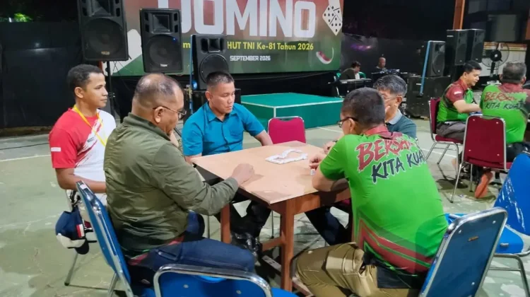 Meriahkan HUT TNI, Kodim Gelar Turnamen Domino