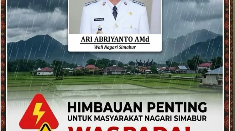 Nagari Simabur Waspadai Curah Hujan Tinggi