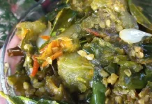 Sambalado Hijau Minang yang pedas dengan rasa yang segar
