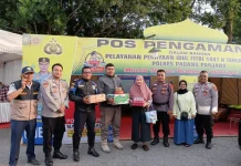 Ketua PKK Padang Panjang Dukung Petugas Pospam Lebaran
