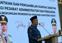 Sekdaprov Sumbar Lantik 44 Pejabat, Fokus Tata Kelola Birokrasi Profesional