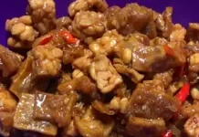 Tumis Tempe Kerupuk Kulit Manis Pedas, "Nikmat di santap dengan Nasi Hangat"