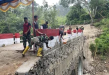 Pembangunan Jembatan Aramco Jorong Titian Dalam Selesai 100 Persen