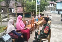 Babinsa Koramil 07/Kapur IX Laksanakan Komsos Warga Muaro Paiti