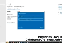 Komputer melambat jangan Instal Ulang Dulu, Coba Reset PC ke Pengaturan Pabrik